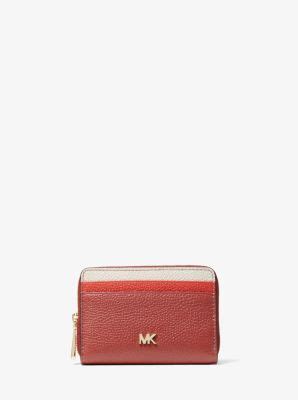 michael michael kors small tri-color pebbled leather wallet|Michael Kors black wallet sale.